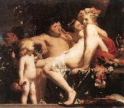 EVERDINGEN, Caesar van Bacchus with Two Nymphs and Cupid fg USA oil painting reproduction
